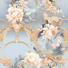 Rococo Elegance: Seamless Pattern