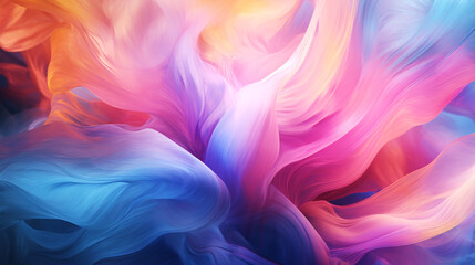 Obraz premium Abstract background with multicolored paint splashes and swirls. Ai generative.