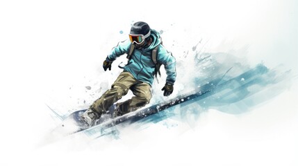Fototapeta na wymiar Snowboarding sport design