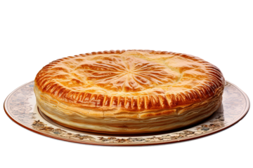 king's cake for epiphany isolated on transparent