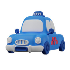 Taxi car, 3D render icon
