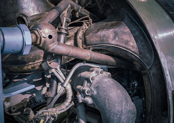 Fototapeta premium Mechanism of the jet engine