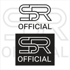 SR initail Official latter Mark Logo Design