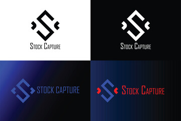 Stock Capture Photography logo design template