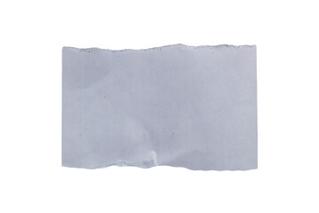 White torn paper piece on transparent background. Ripped paper label png.