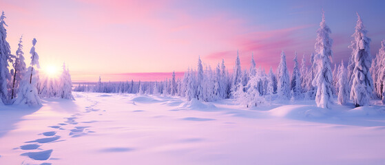 Serene Winter Wonderland at the North Pole, Generative AI - obrazy, fototapety, plakaty