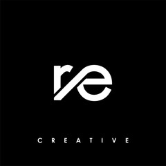 RE Letter Initial Logo Design Template Vector Illustration
