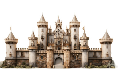 Fototapeta na wymiar Citadel of the Prince Isolated on a Transparent Background PNG. Generative AI