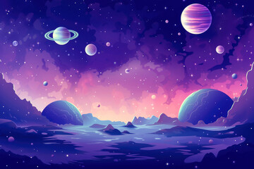 Starry Dimensions: Space's enchanting backdrop, where galaxies and stars illuminate the universe, inspires celestial wonder in the realm of astronomy.