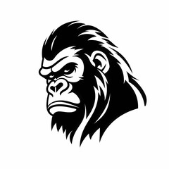 Black And White Gorilla Head