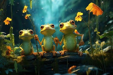 Frog Family Group