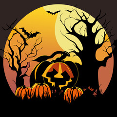 Spooky Halloween Vector Illustration: A Creepy Celebration