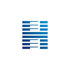 Stripe Letter H Logo Design 001