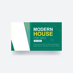 Real estate home sale corporate you tube thumbnail design banner cover social media post background template