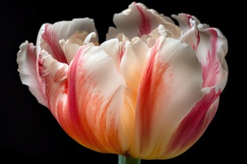 a closeup of a tulip flower