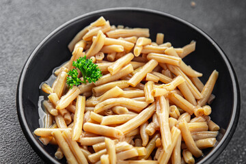 string beans yellow canned food delicious bean cooking appetizer meal food snack on the table copy space food background rustic top view keto or paleo diet vegetarian vegan