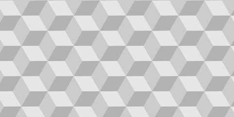 Obraz na płótnie Canvas Seamless geometric hexagon cube pattern background. abstract cubes geometric white and gray color hexagon technology background. digital cube honeycomb Front view of white texture for background.