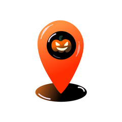 Halloween geolocation icon