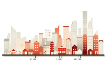 Obraz premium 街並み用チャート（ピクト） 