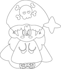 Halloween  cartoon spooky ghost