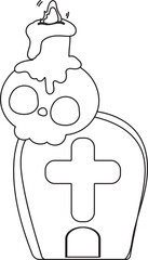 Halloween  cartoon spooky ghost