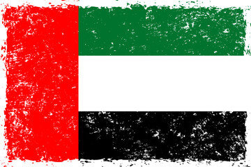 United arab emirates flag grunge distressed style