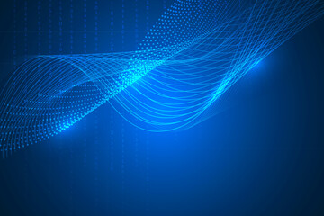 Naklejka premium Cyber security and protection digital lines abstract.