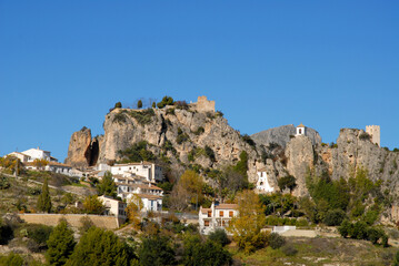 Fototapeta na wymiar View to the mountain village of Guadalest in the Marina Baixa area of Alicante Province, Spain