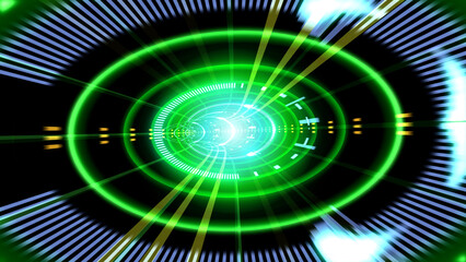 Data Tunnel digital Internet cable information space CG illustration