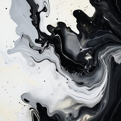 abstract black and white liquid background