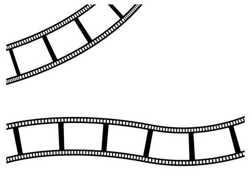 Vintage photo frames swirl film strip template