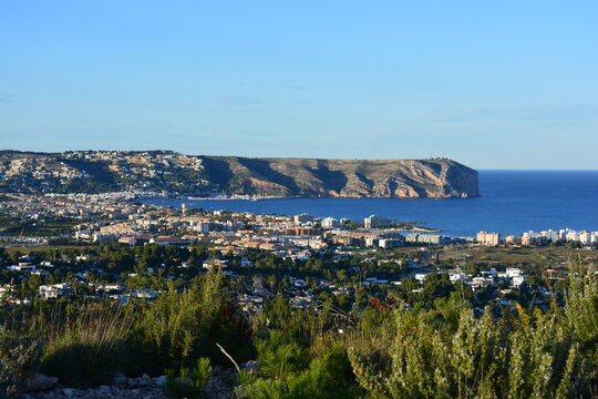 view of the coast of the sea, Javea, Alicante Province, Spain
