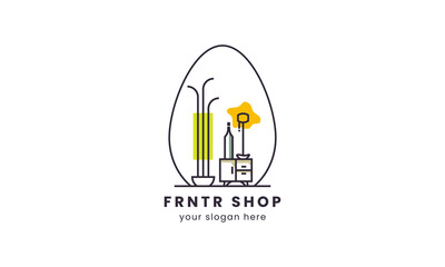 Unique furniture logo, suitable to represent your business and graphic needs.