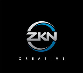 ZKN Letter Initial Logo Design Template Vector Illustration