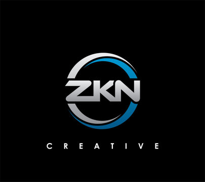 ZKN Letter Initial Logo Design Template Vector Illustration
