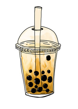 glass of baoba mlik tea