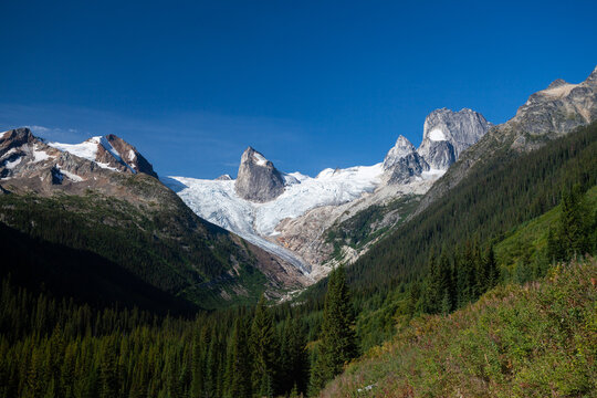 Glaciers and Spires in Bugaboo Park in British Columbia