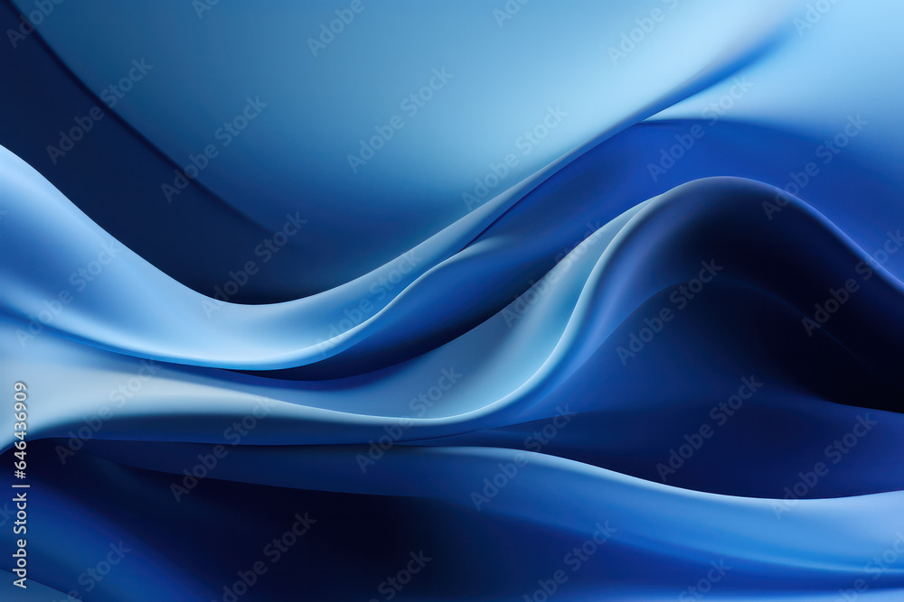 Canvas Prints elegance in motion: abstract blue curve background, a graceful dance of smooth lines and tranquil to