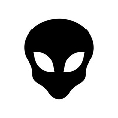 Alien Head Vector Design on White Background