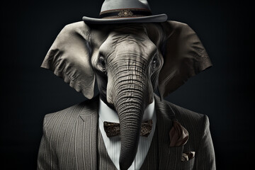 cute elephant wearing a hat