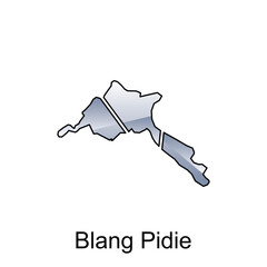 map City of Blang Pidie vector design template, Indonesia Map with states and modern round shapes