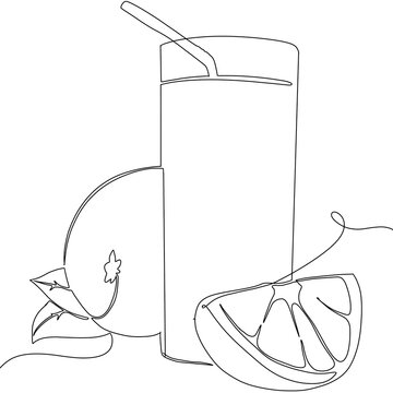 recommend clip art: Orange juice art line