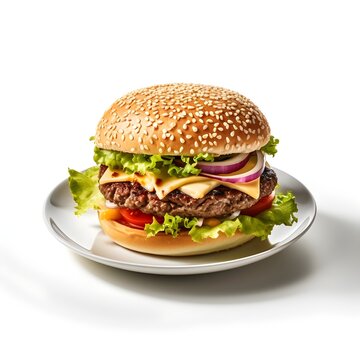 Mouth-watering burger pictures for promotion