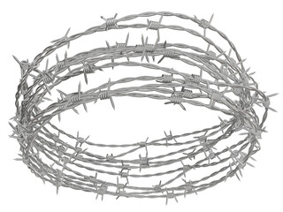 metal headband in which is created from barbed wire.	