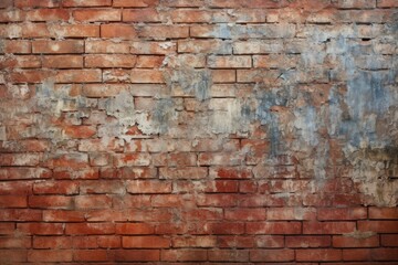 detailed texture of an old, weathered brick wall