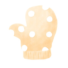 Watercolor glove illustration 