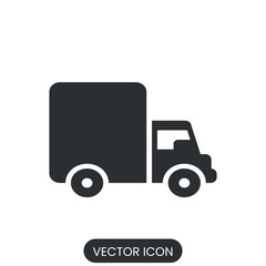 Van icon. Cargo minibus. vector with isolated white background