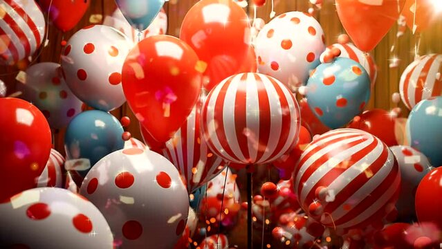 Celebration Colorful Balloons and Festive Decorations, Generative Ai