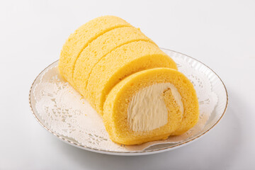 かぼちゃクリームのロールケーキ