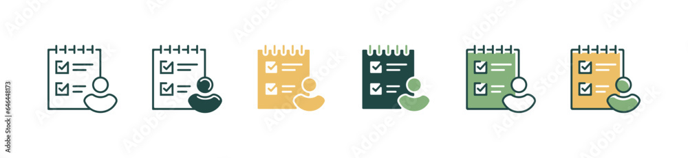 Leinwandbilder Paper note task list document with checkmark icon vector complete business to-do action checklist clipboard symbol illustration